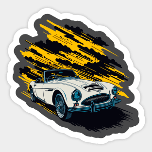 Austin Healey 3000 Vintage Car Sticker